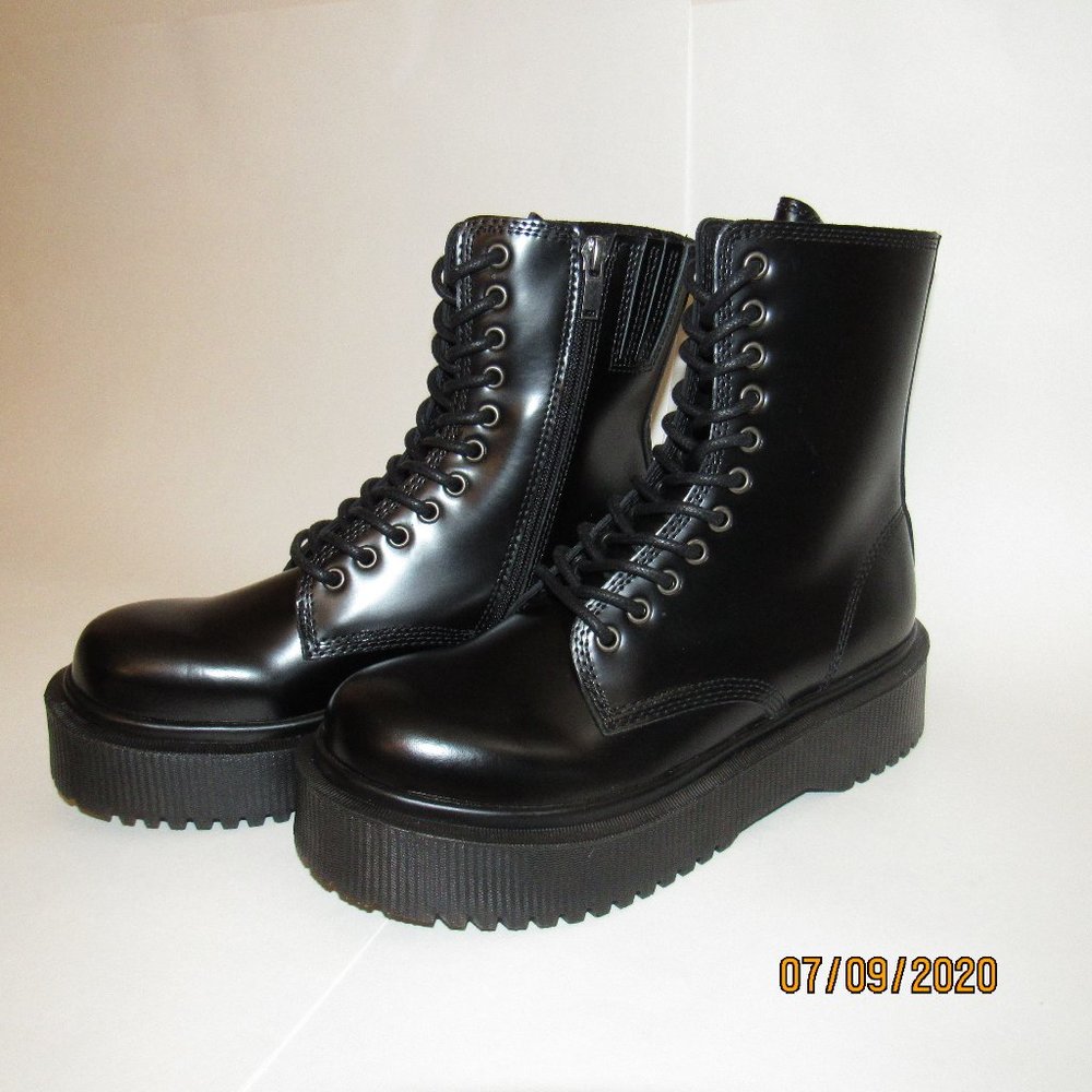 Jeffrey Campbell Black Combat Boots